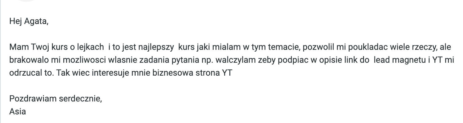 opinia klientki